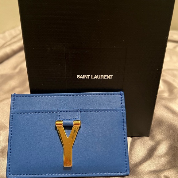 Saint Laurent YSL Y logo Card Case New Rare - Picture 4 of 5